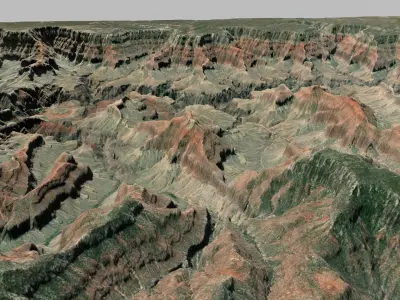 Mountain landscape Grand Canyon Arizona USA 3D model