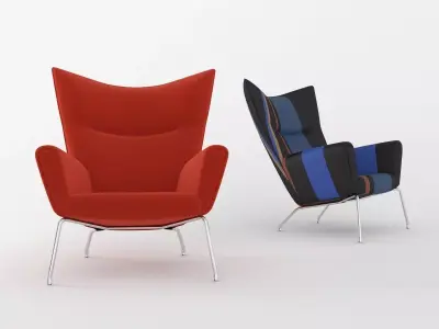 CH445 Wing Chair 3D model