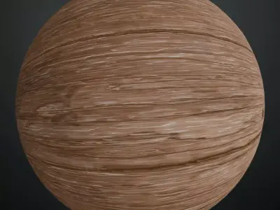 Polished Dark Walnut Wood Grain PBR Texture