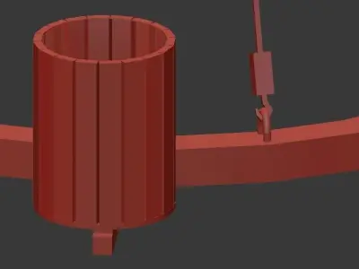 Flute Chandelier Archetypal 3D model