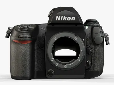 Nikon F6 Body 35mm film SLR camera Low-poly 3D model
