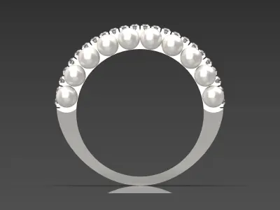 ocean jewelry pearl ring pr0049 3D print model