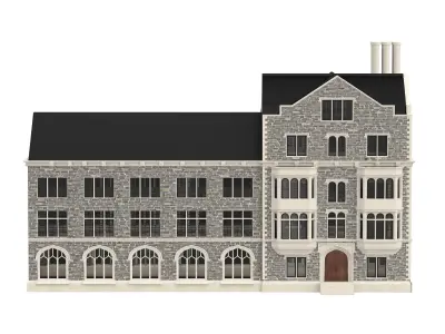 Old brick house 3 from New York 3D model
