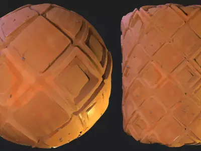 Stylized Desert Tiles Material 01 Texture