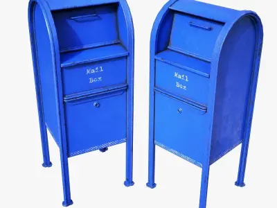 Mail Box Low-poly 3D model