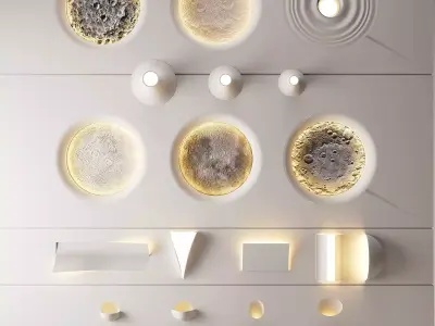 Wall lamp combination 3D Model Pack