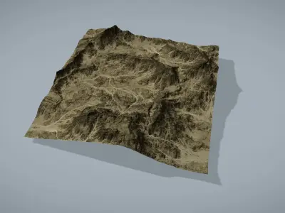 Desert Mountain Low-poly 3D model purchase