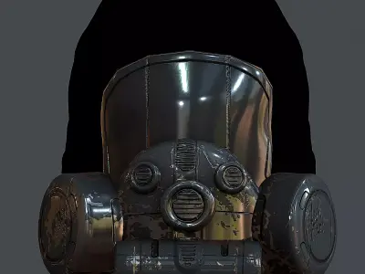 GAS MASK PROTECTION 12 Low-poly 3D model