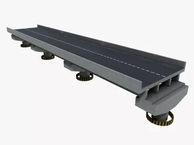 Flyover Low-poly 3D model