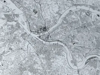 Pittsburgh Road Network and Streets 3D model