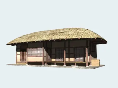 Thatched House V01 KOREA 3D model