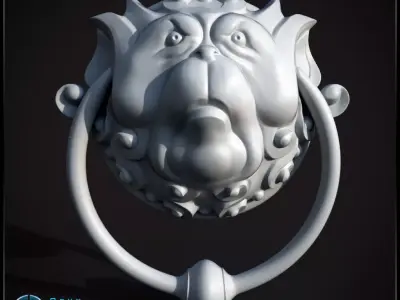 Labyrinth inspired Door knockers 3D print model