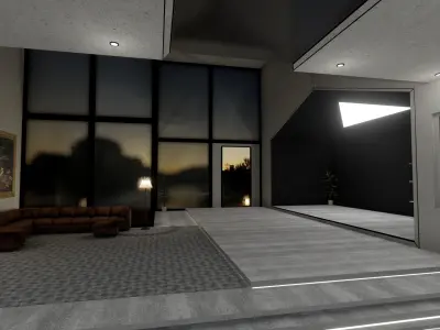 Modern House Low-poly 3D model