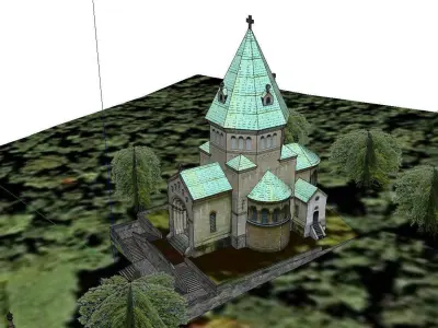 Architecture-Religion-God-Culture-Temple-030 church 3D model