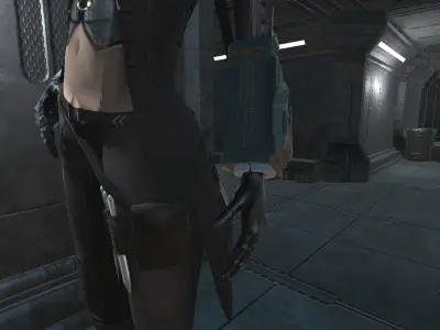 Low Poly Sci-Fi Bracelet D2 Low-poly 3D model