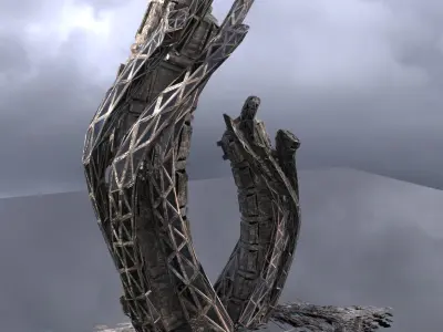 Guggenheim Sci fi tower 2 3D model