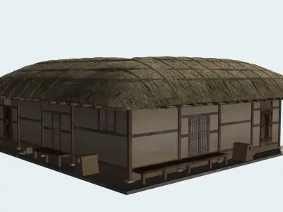 Thatched House V02 KOREA  3D model