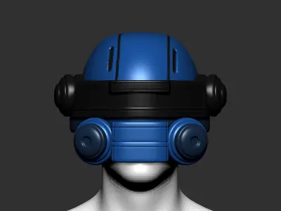helmet high poly sculpt 3d printable ver 7 3D model 3D model