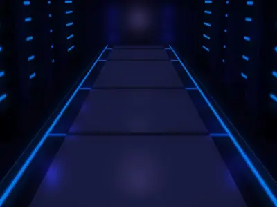 Futuristic Sci Fi Hallway 3D model