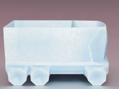 6 wheeler truck planter and pencil pot 3D print model