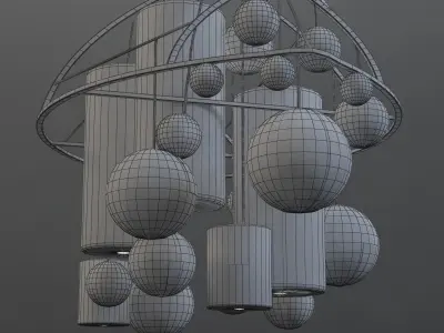 Basket Chandelier 3D model