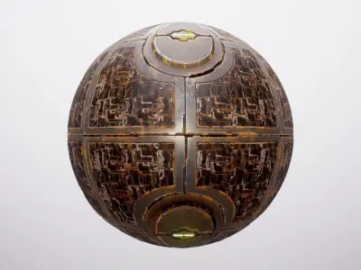 PBR Sci-Fi Spaceship Texture 16 Low-poly 3D model