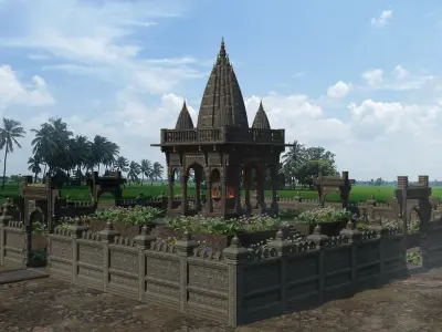 Ancient Hindu Temple 3D model