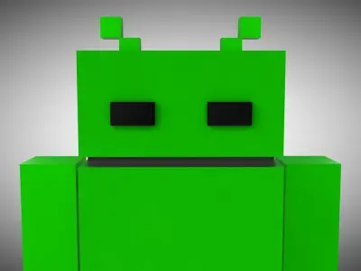 Android Robot - Voxel Low-poly 3D model