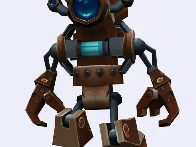 3DRT - Chibii-robot-16 Low-poly 3D model