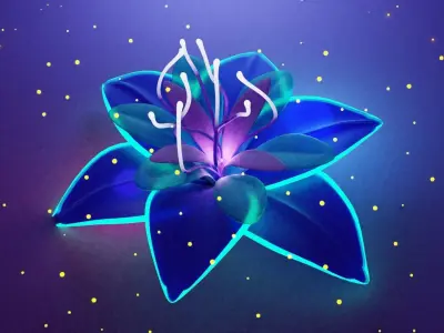 Glowing Flower 3D model