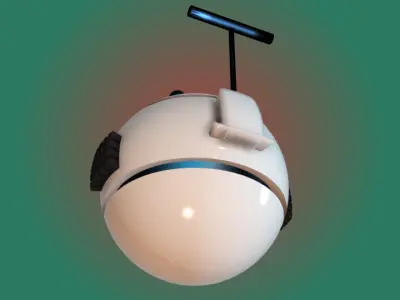 Droid ball with solar panel 3D model