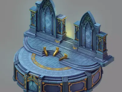 Moon City - Temple 01 3D model