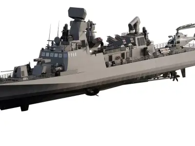 MODERN GUIDED MISSILE CORVETTE 3D model