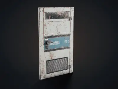Metal Door Low-poly 3D model