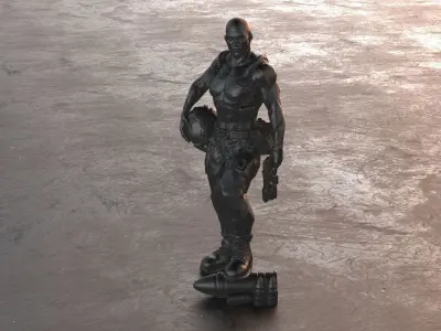 scifi pilot and soldier 3D print model