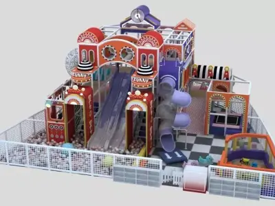 Indoor amusement park 3D model