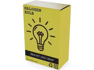 Light bulbs Halogen Light Bulb Low-poly 3D model