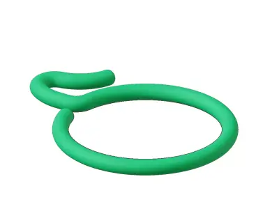 Plastic Window Curtain Hook 3D model