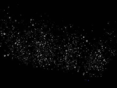 Bubbles B snow falling 3D model