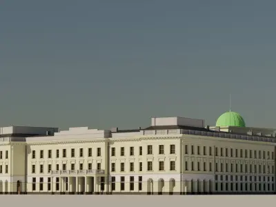 Eastern European Building 001 Low-poly 3D model