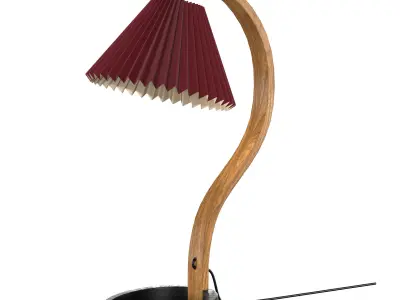 1970s Pleated Caprani Table Lamp 3D model
