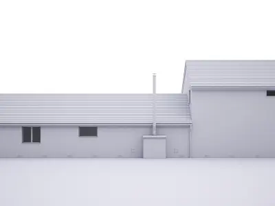 British House Barton Road 1 3D model