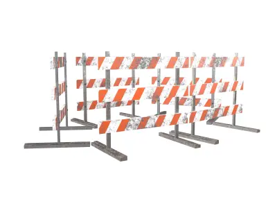 Road Barriers v3 005 Low-poly 3D model