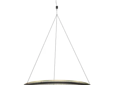 Perforated Single LED Chandelier 3D model