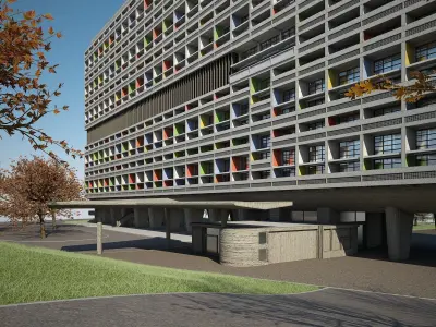 Unite Habitation Marseille 3D model