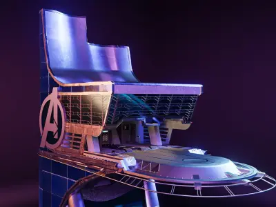 Avengers Tower Low-poly 3D model