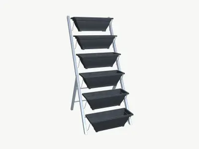 Garden shelf Low-poly 3D model