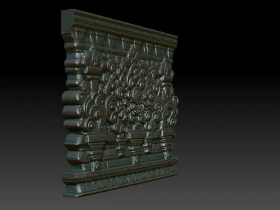 Indian Temple Wall basrelief 04 240613 3D print model