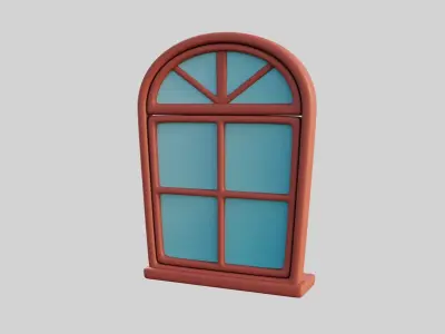Cartoon Window 13b 3D model