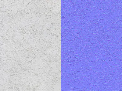 Seamless facade plaster material v4 - 8k Texture